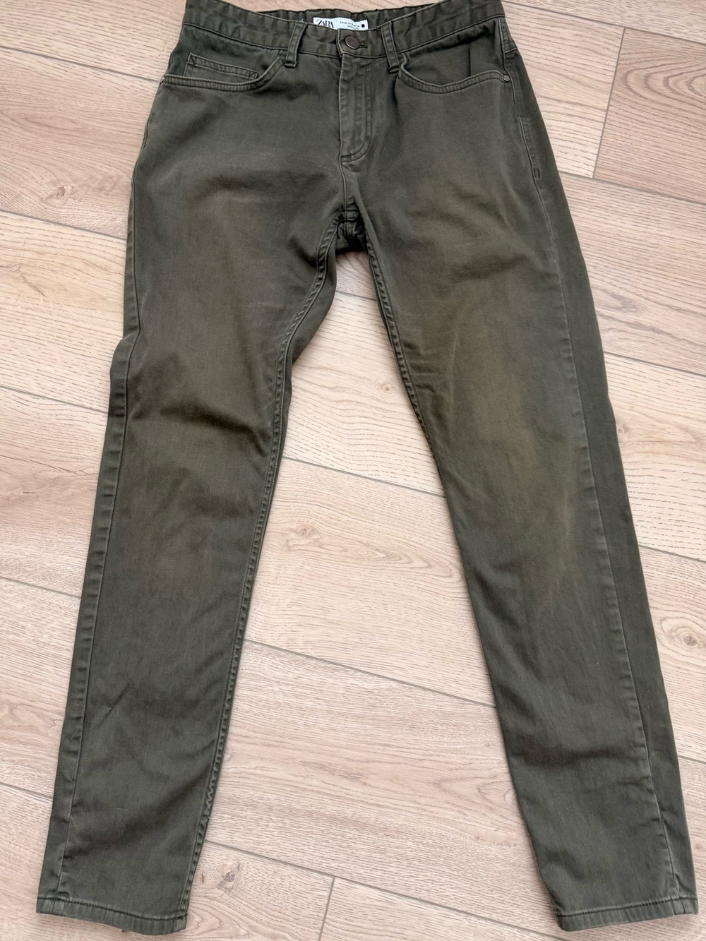 Zara Men's Skinny Jeans in Olive, Size 30